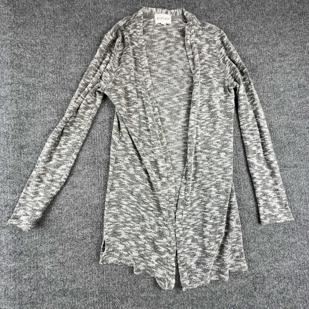 Olive + Oak Gray Open Front Cardigan Sweater Womens Small LV6F40894SF
